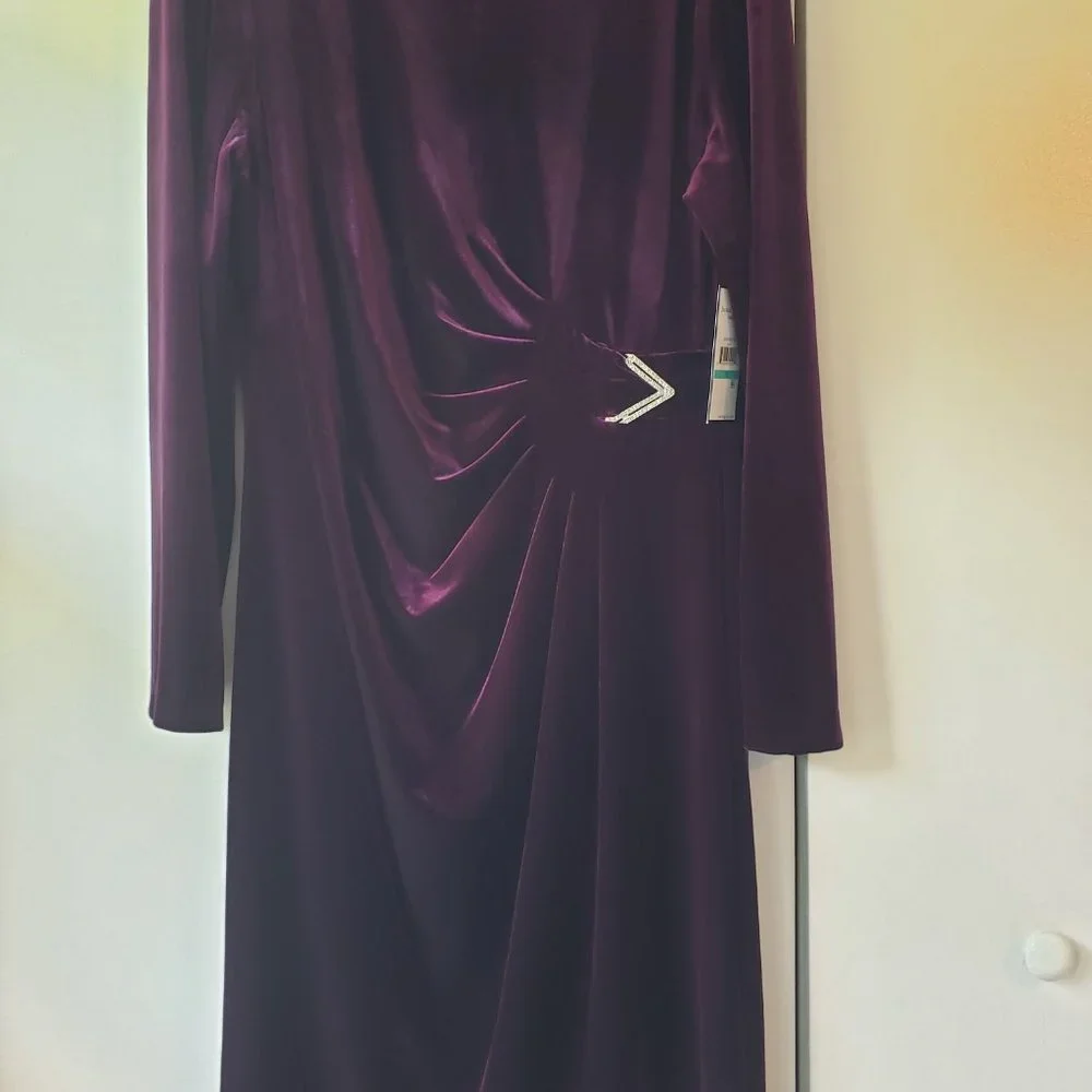 Jessica Howard Purple Long Sleeve Dress - Picture 5 of 10